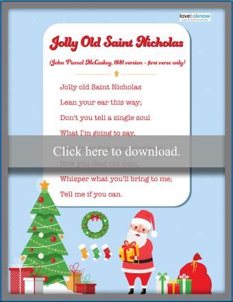 Jolly Old Saint Nicholas әндері