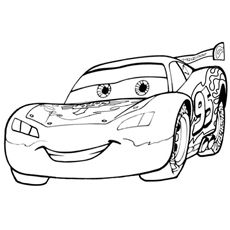 Smiling Lightning McQueen գունազարդման էջ