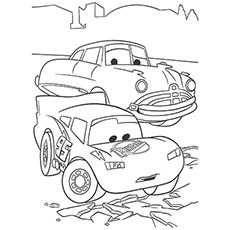 The Lightning McQueen with Doc Hudson գունազարդման էջ