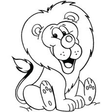 desenho de O leão covarde para colorir