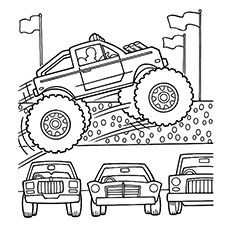 Mohawk Warrior Monster Truck tegninger til farvelægning