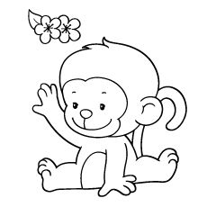 Omaľovánka Baby opice