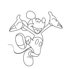 desenho de feliz Mickey Mouse para colorir