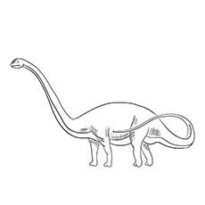 Iphepha lombala le-Brachiosaurus dinosaur