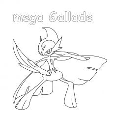 Mega Gallade Pokemon paġna tal-kulur