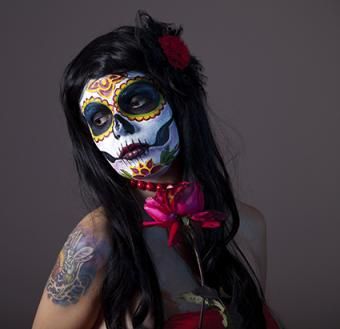 esqueleto efeitos especiais pintura facial maquiagem