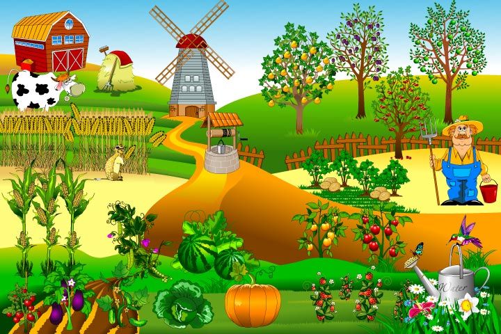 O agricultor e a história do poço para crianças