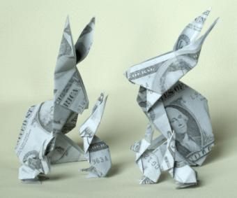 Cume Piegà un Coniglio di Origami di Soldi