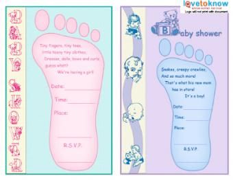 Baby Feet Invite