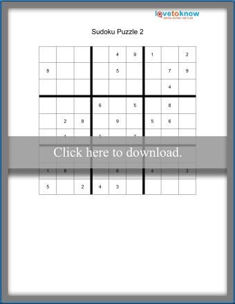 Snadnější sudoku puzzle