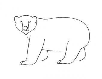 Adicionando pés e finalizando as pernas no urso polar