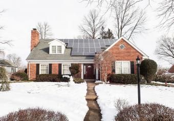 Pannelli solari nantu à u tettu in Delaware