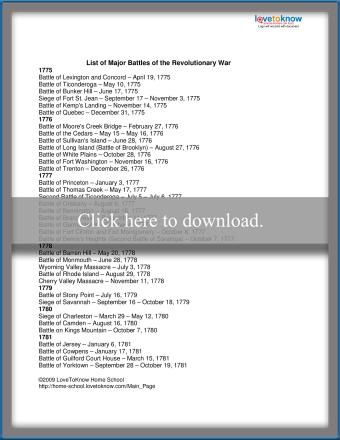 Списък на битките за революционна война